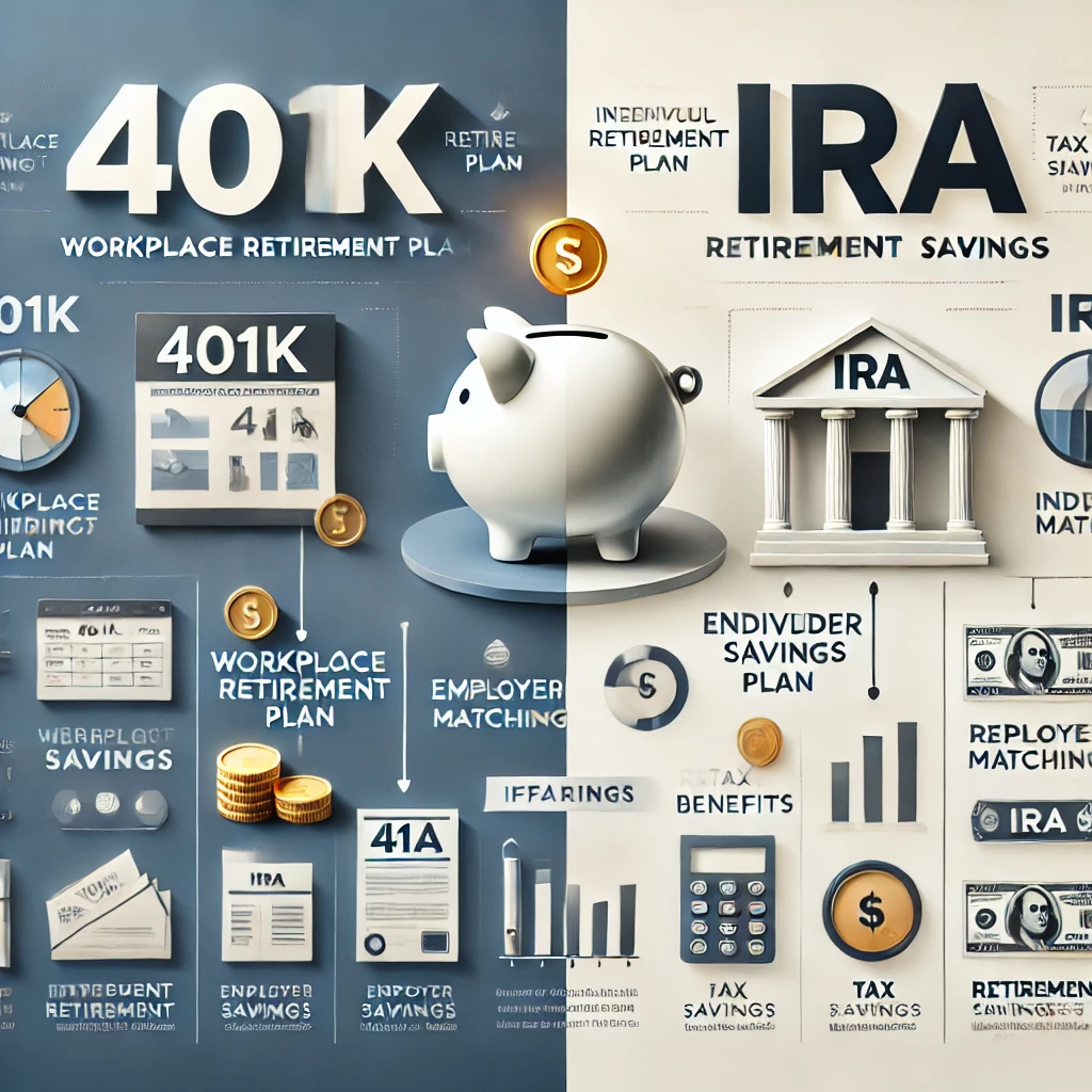 401k vs IRA for retirement savings